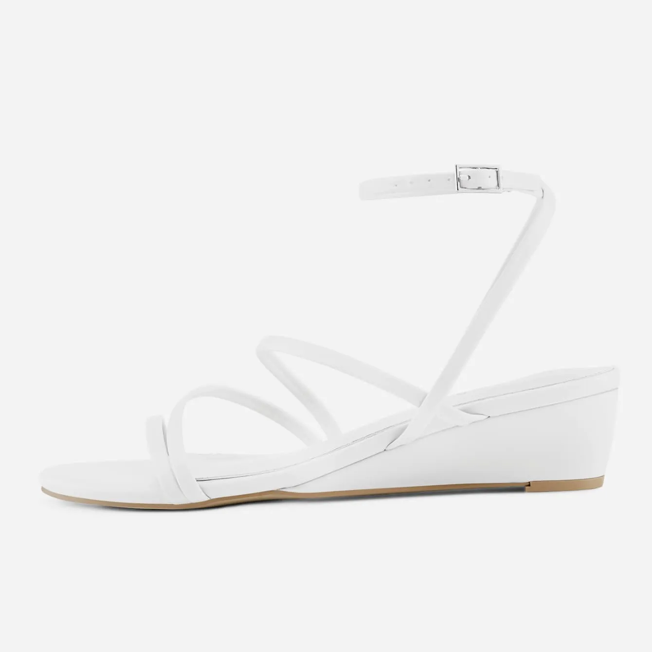 Strappy Ankle Wedge Sandals