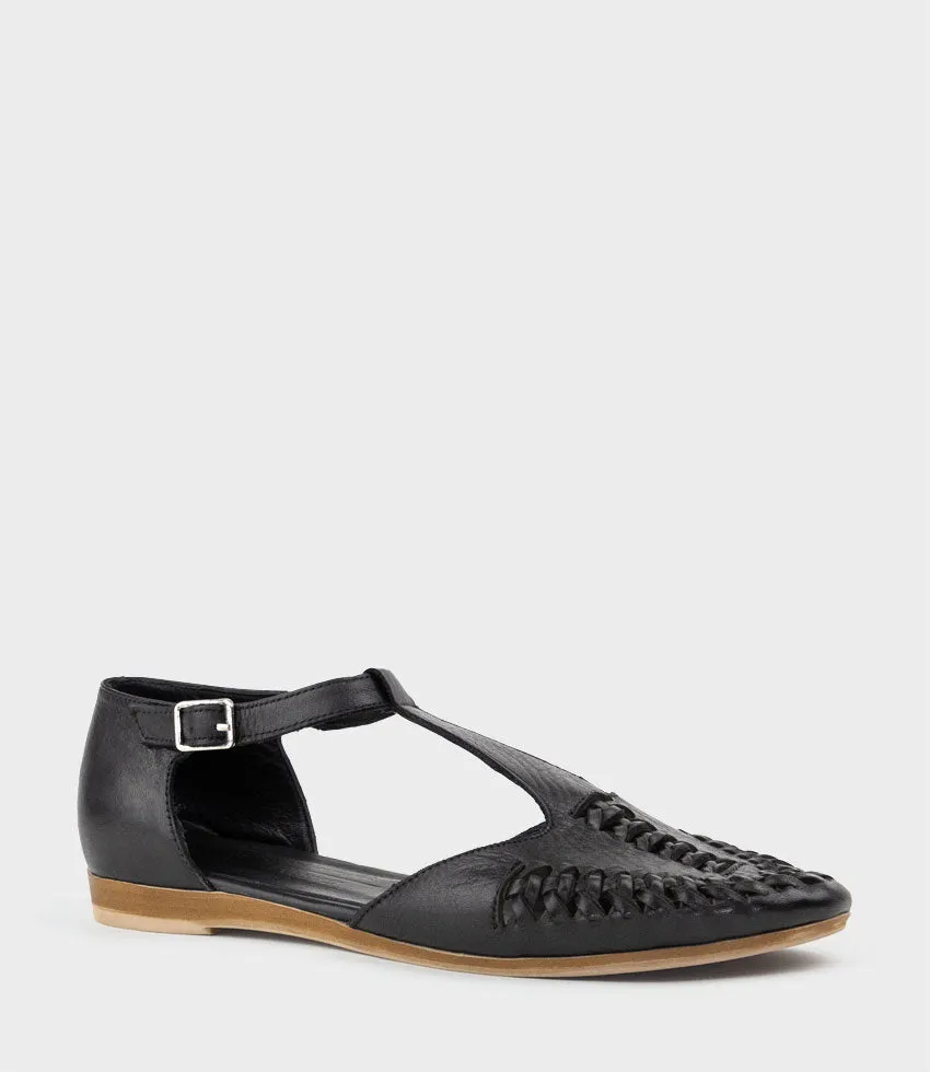 SWAIN Closed Toe Sandal in Black