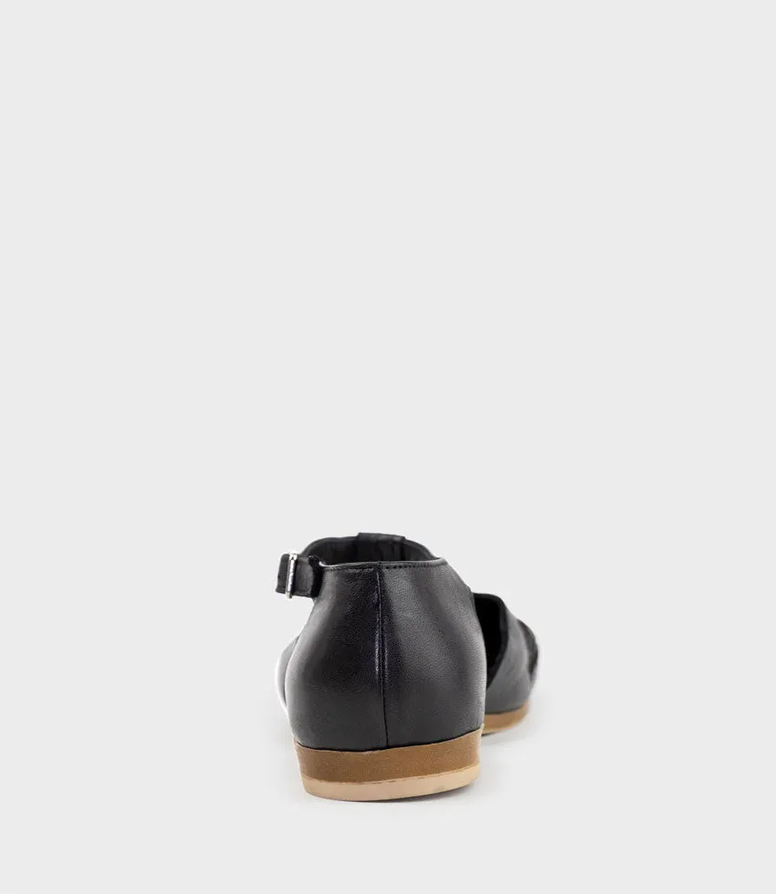 SWAIN Closed Toe Sandal in Black