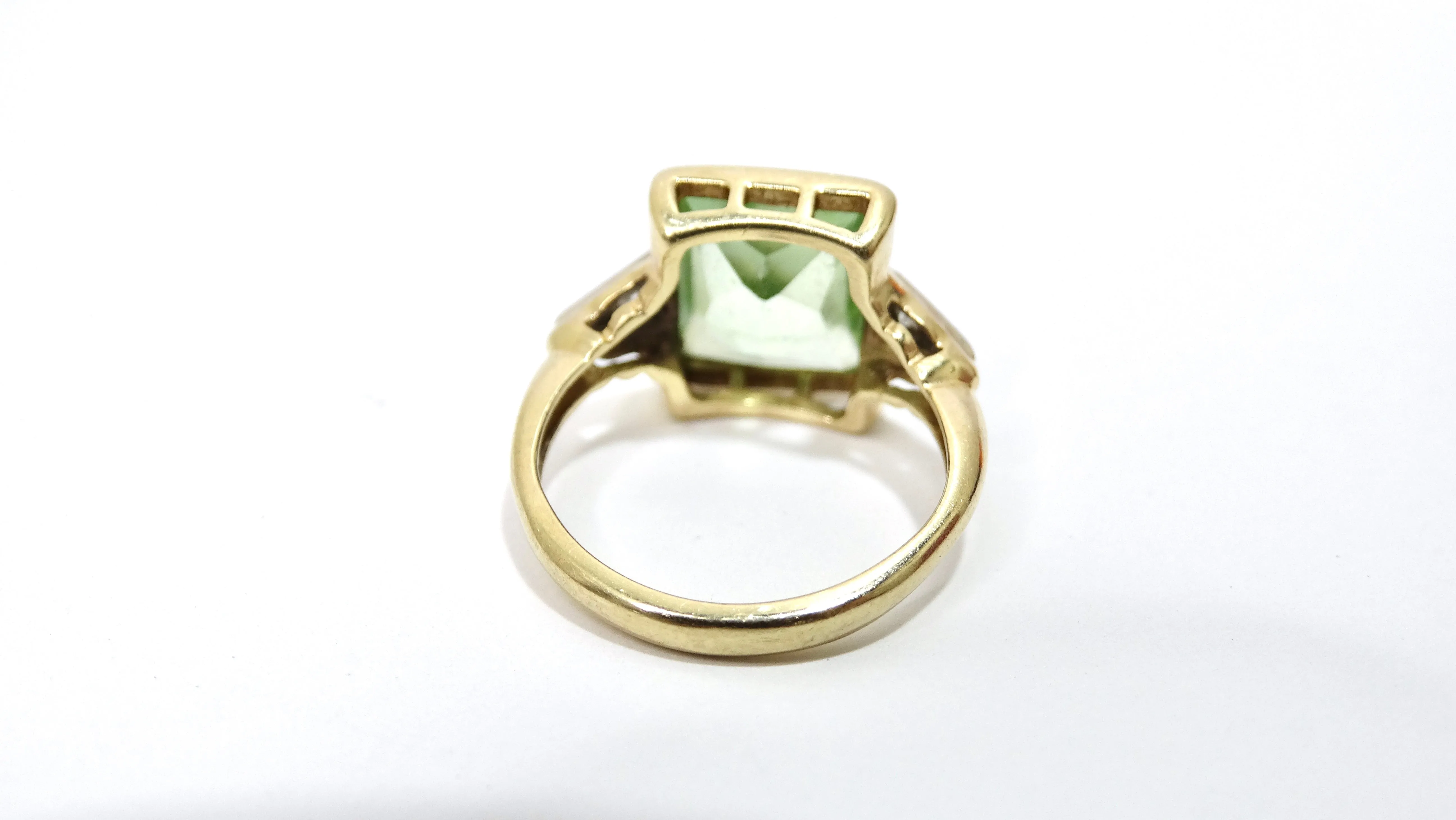 Tourmaline & Diamond Three-Stone Ring