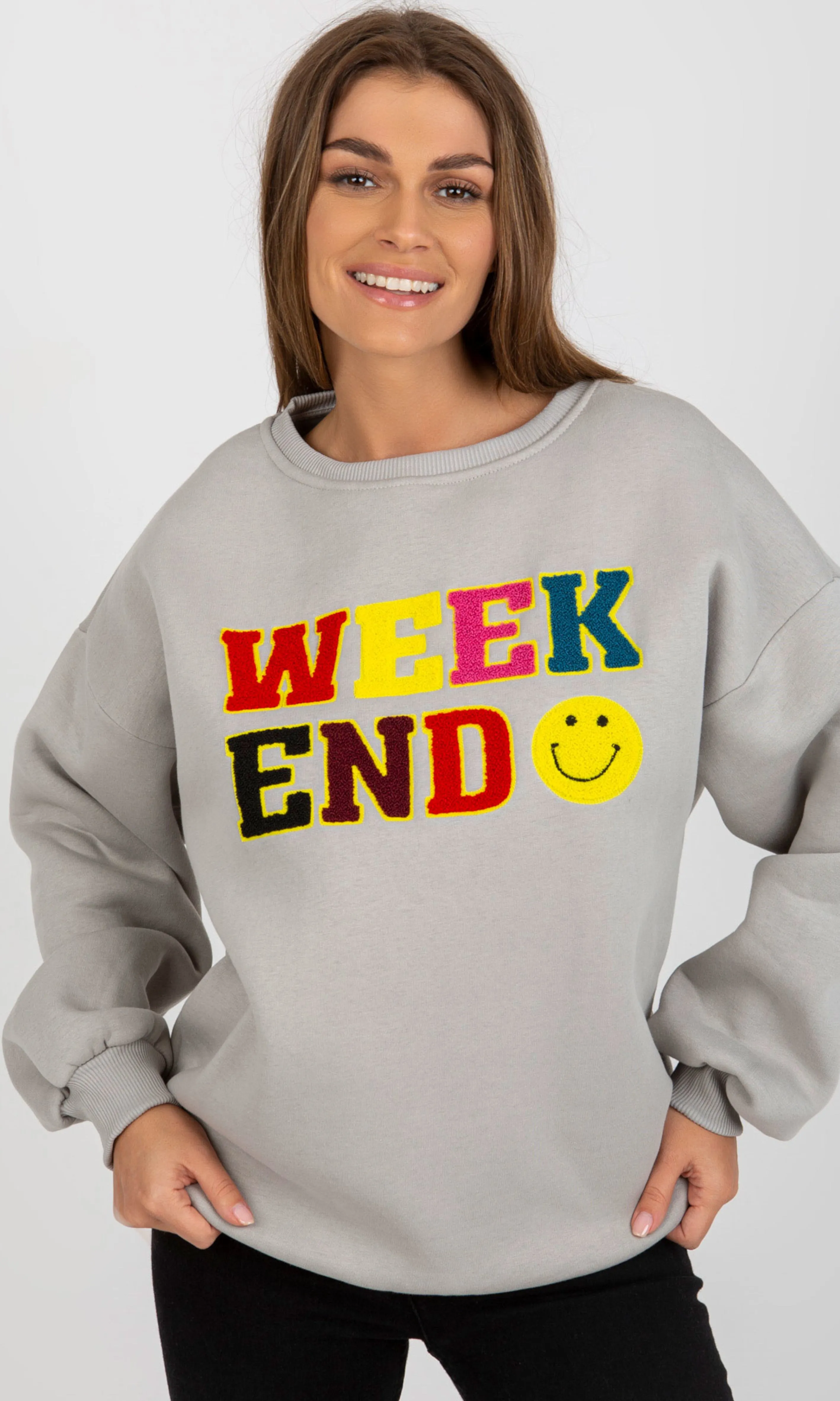Trui grijs weekend
