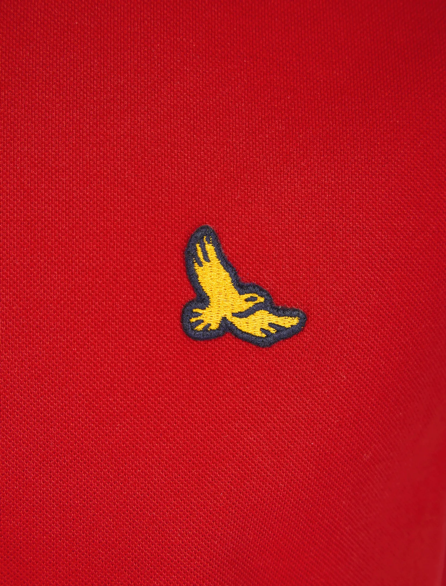 Trundle Cotton Pique Polo Shirt with Tipping in Scooter Red - Kensington Eastside