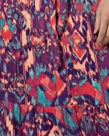 Violet Maxi Dress In Large Ikat Melange | Large Ikat Melange