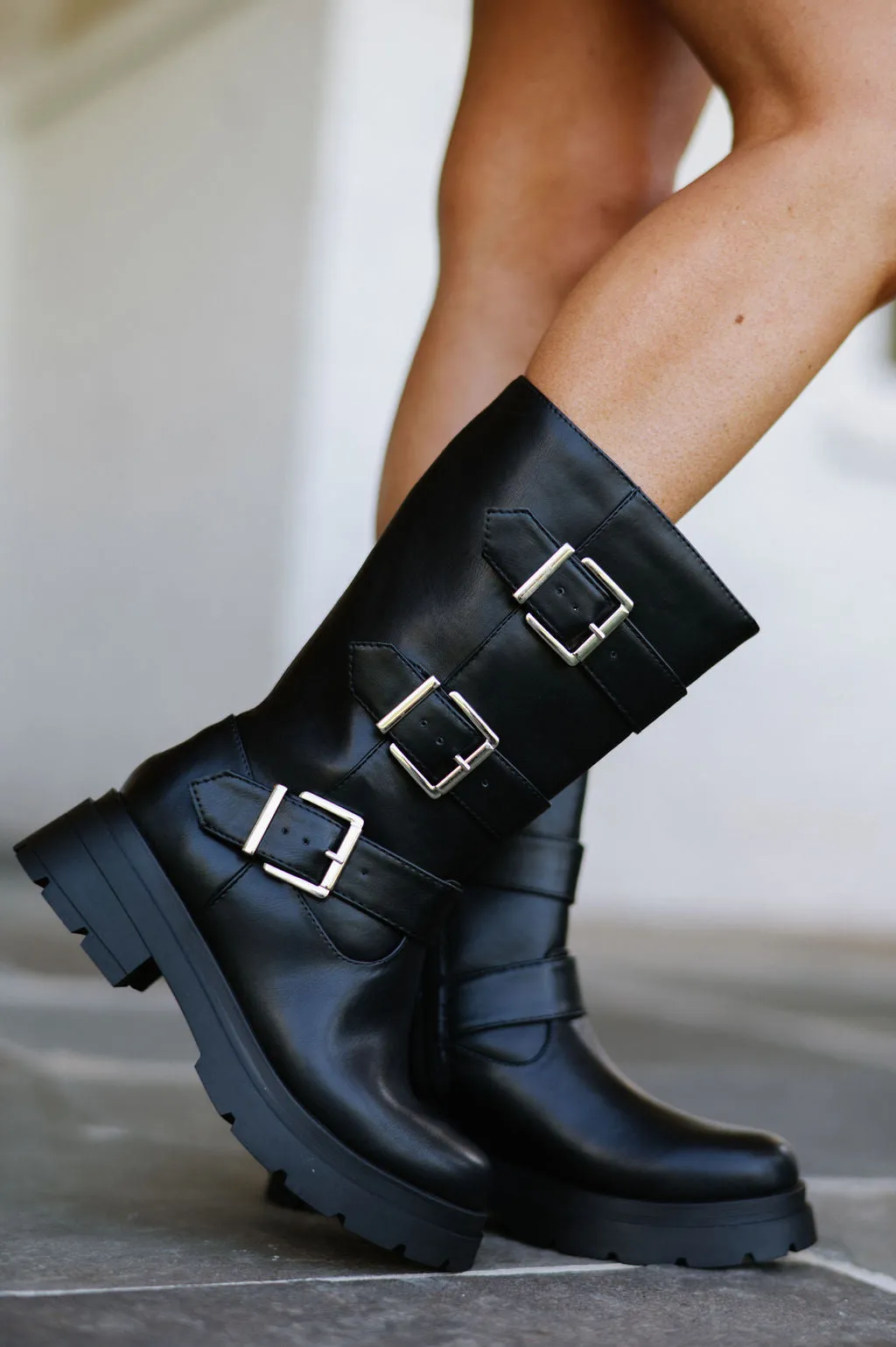 Warford Moto Boots-Black/MODEL PAIR SIZE 8