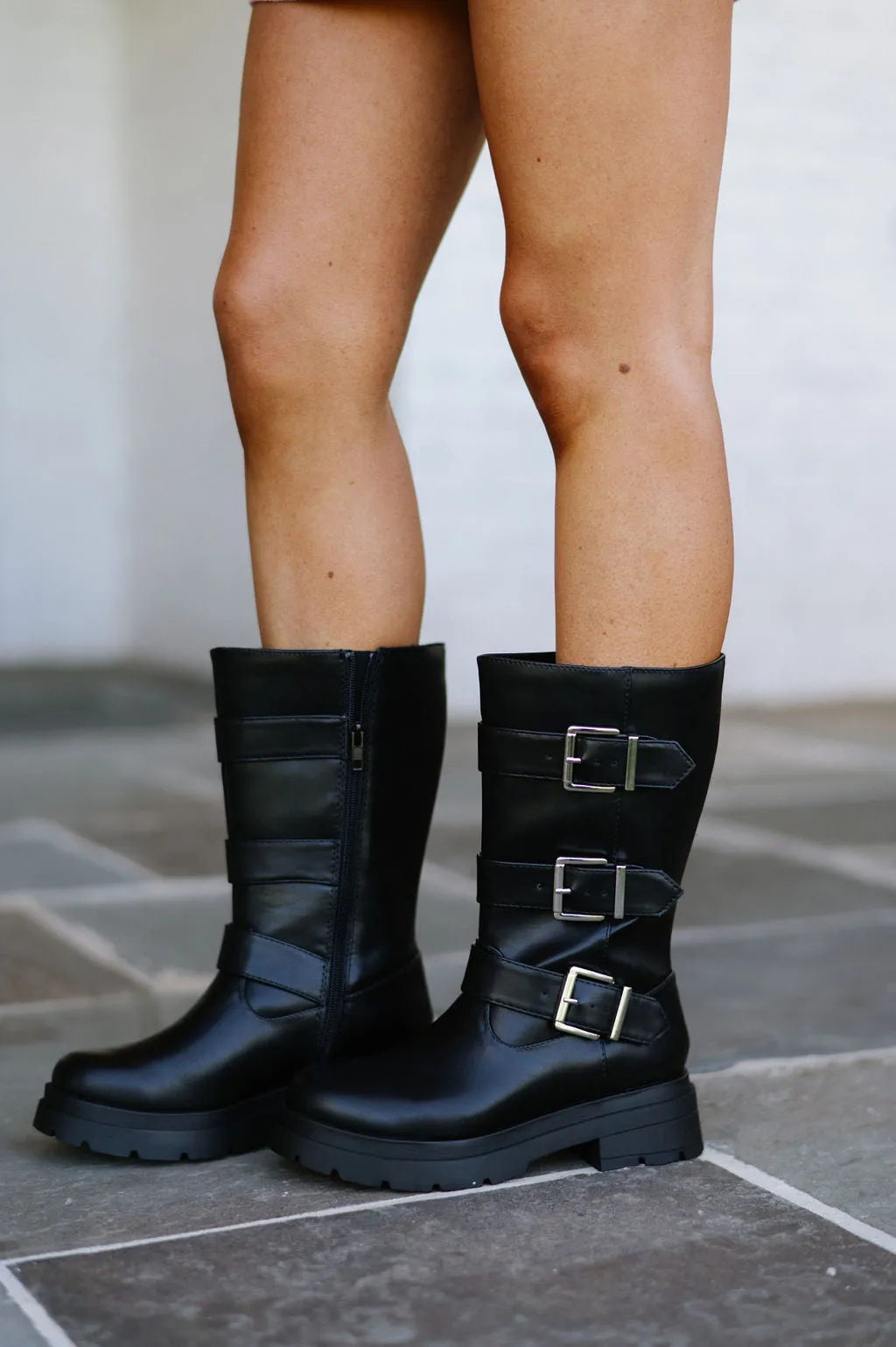 Warford Moto Boots-Black/MODEL PAIR SIZE 8
