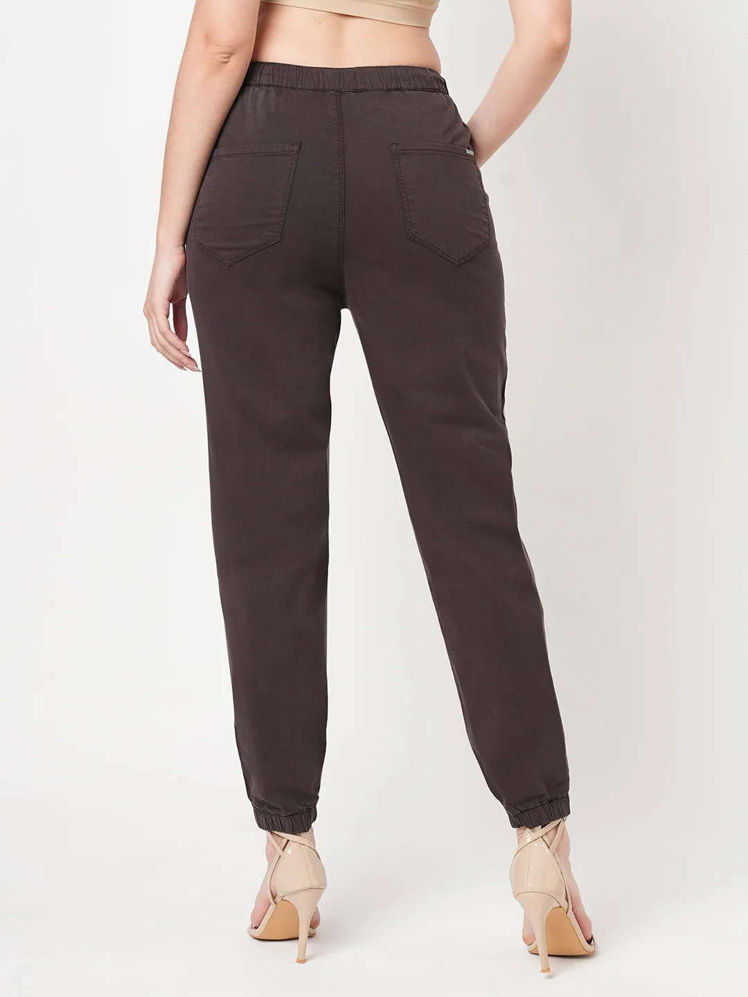 Women Charcoal High-Rise Jogger