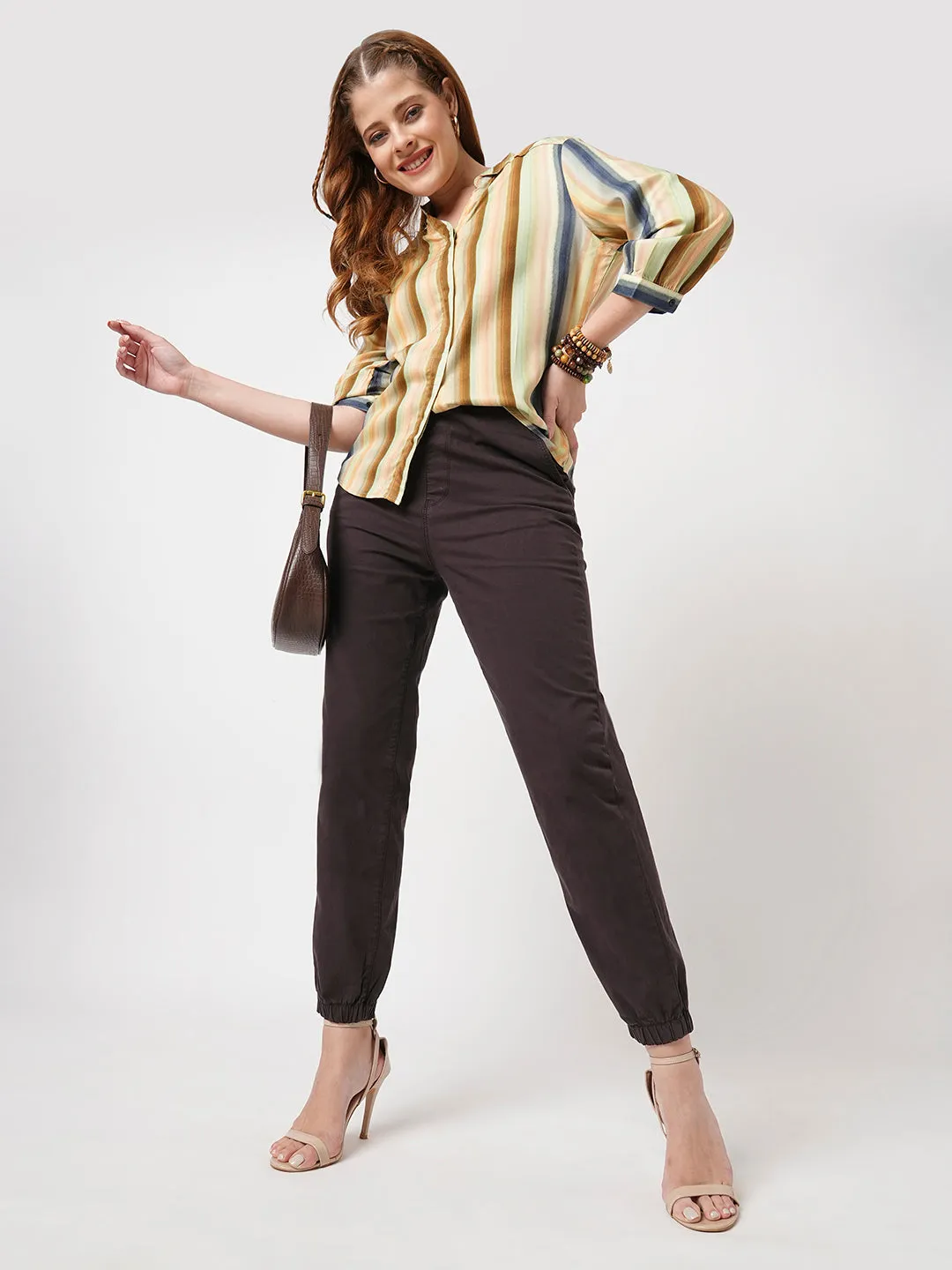 Women Charcoal High-Rise Jogger