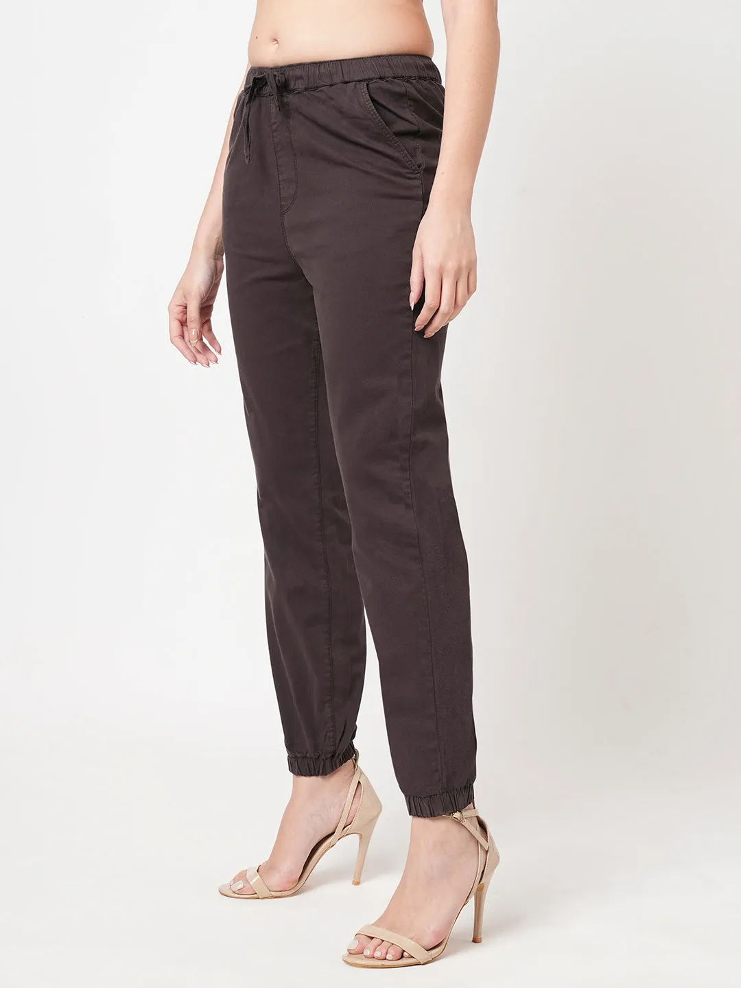Women Charcoal High-Rise Jogger