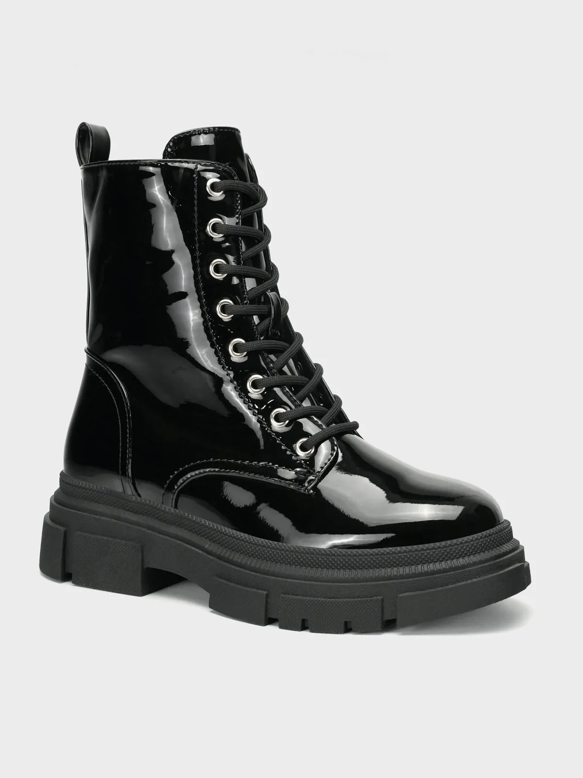 Womens "CEPOS"Laced Up Round Toe Boots