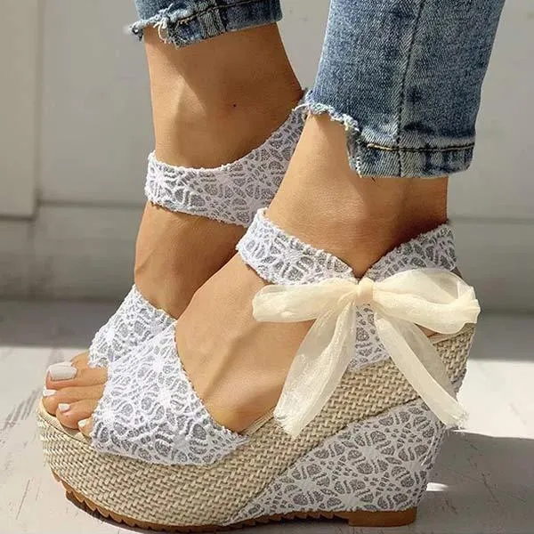 Women'S Wedge Fish Mouth Strap Platform Platform Sandals 59327385C